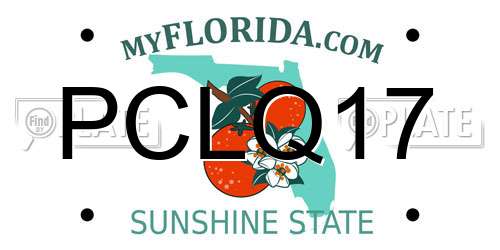 PCLQ17 Florida License Plate