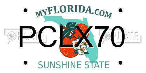 PCLX70 Florida License Plate