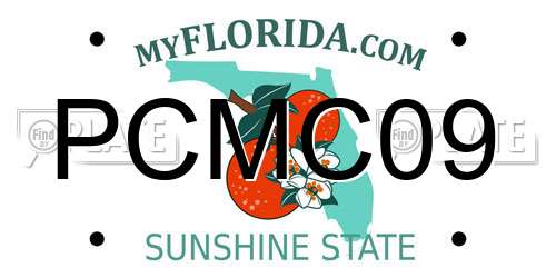 PCMC09 Florida License Plate