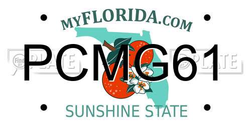 PCMG61 Florida License Plate