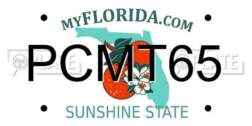 PCMT65 Florida License Plate