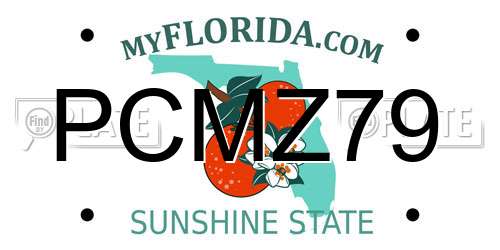 PCMZ79 Florida License Plate