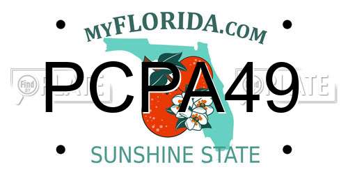 PCPA49 Florida License Plate