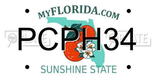 PCPH34 Florida License Plate
