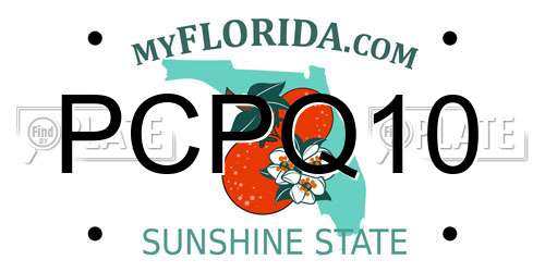 PCPQ10 Florida License Plate