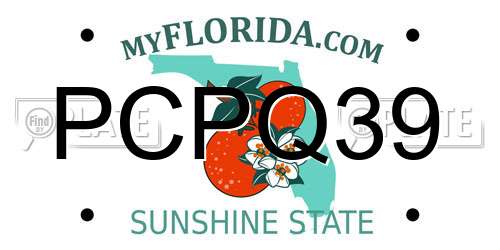 PCPQ39 Florida License Plate