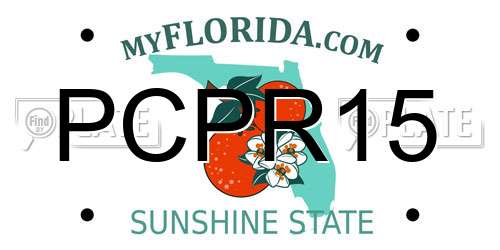 PCPR15 Florida License Plate