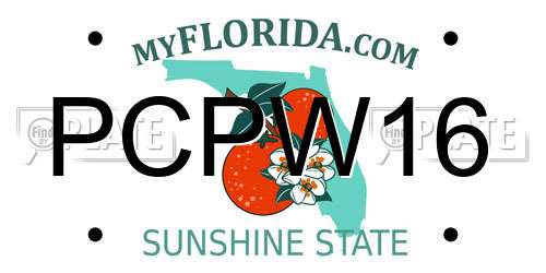 PCPW16 Florida License Plate