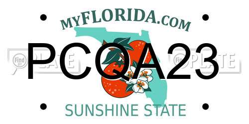 PCQA23 Florida License Plate