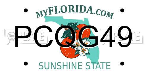 PCQG49 Florida License Plate