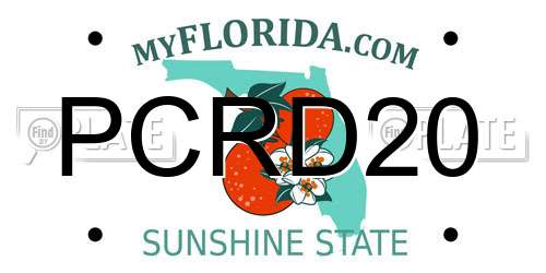 PCRD20 Florida License Plate