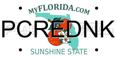 PCREDNK Florida License Plate