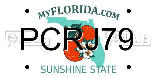 PCRJ79 Florida License Plate