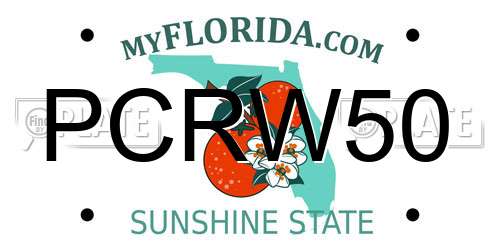 PCRW50 Florida License Plate
