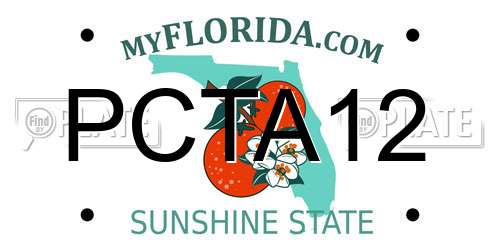 PCTA12 Florida License Plate