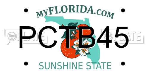 PCTB45 Florida License Plate