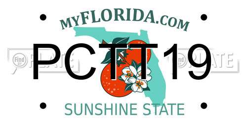 PCTT19 Florida License Plate