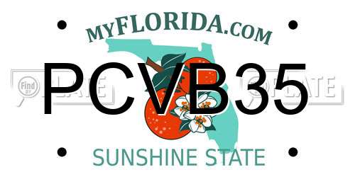 PCVB35 Florida License Plate