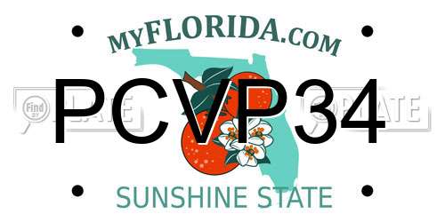 PCVP34 Florida License Plate