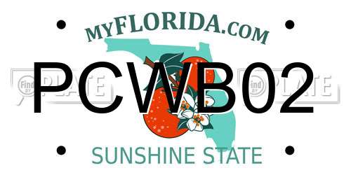 PCWB02 Florida License Plate