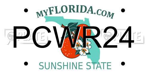 PCWR24 Florida License Plate