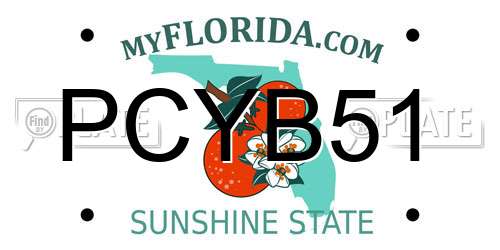 PCYB51 Florida License Plate