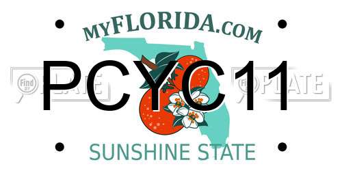 PCYC11 Florida License Plate