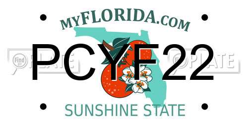 PCYF22 Florida License Plate