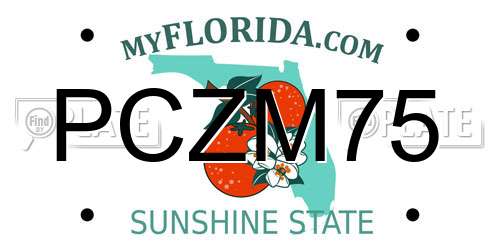 PCZM75 Florida License Plate