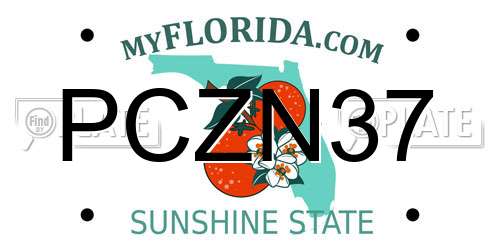 PCZN37 Florida License Plate
