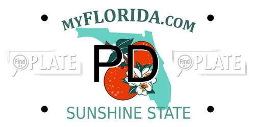 PD Florida License Plate