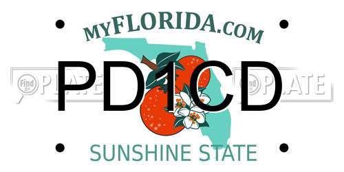 PD1CD Florida License Plate