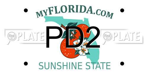 PD2 Florida License Plate