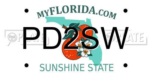 PD2SW Florida License Plate