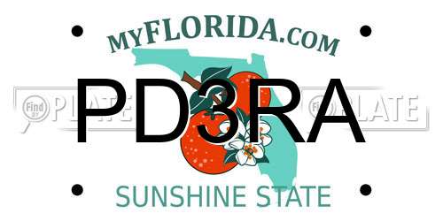 PD3RA Florida License Plate