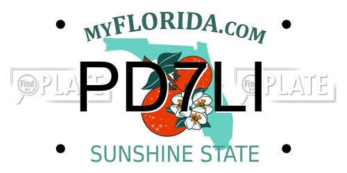 PD7LI Florida License Plate
