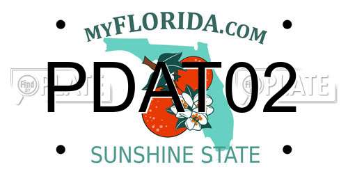 PDAT02 Florida License Plate