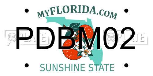 PDBM02 Florida License Plate