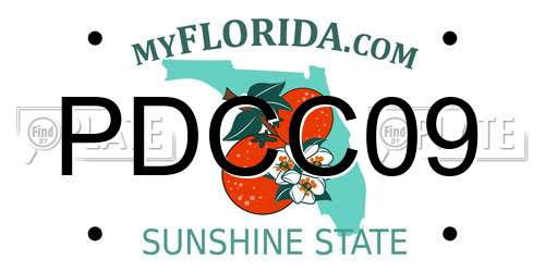 PDCC09 Florida License Plate