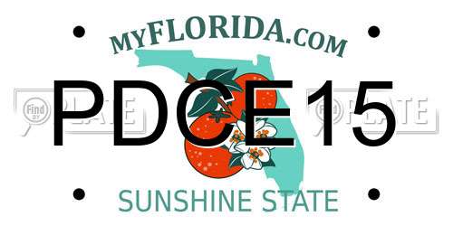 PDCE15 Florida License Plate