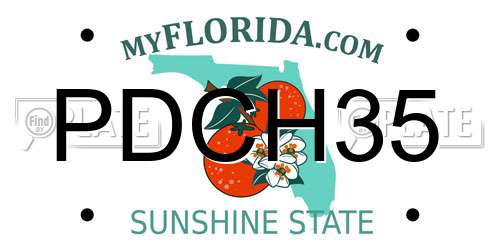 PDCH35 Florida License Plate