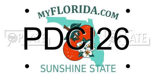 PDCI26 Florida License Plate