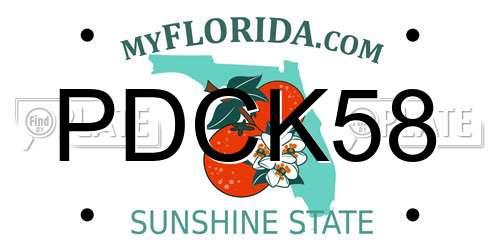 PDCK58 Florida License Plate