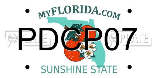 PDCP07 Florida License Plate