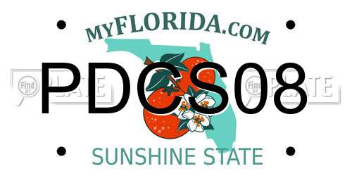 PDCS08 Florida License Plate