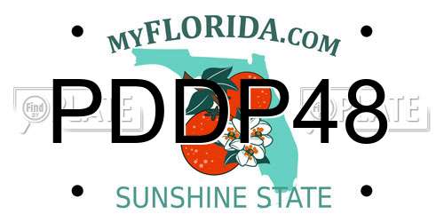 PDDP48 Florida License Plate