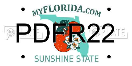 PDFR22 Florida License Plate