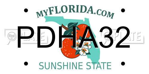 PDHA32 Florida License Plate