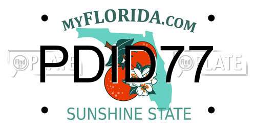 PDID77 Florida License Plate