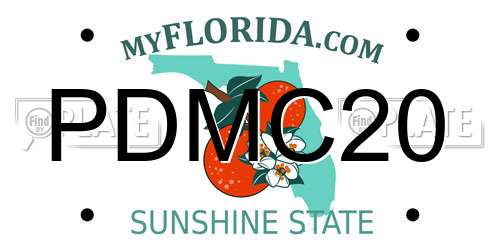 PDMC20 Florida License Plate